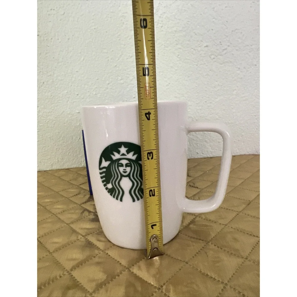 STARBUCKS 10.3 OZ  WHITE CERAMIC  C0FFEE  .MUG